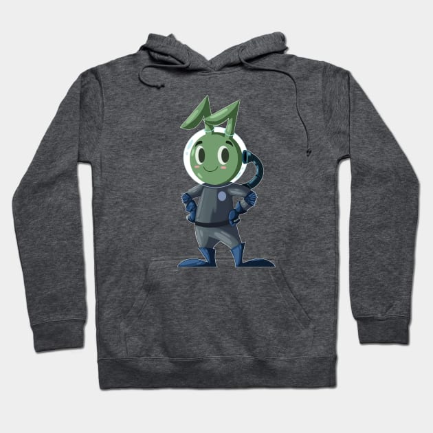 AN ALIEN RABBIT ASTRONAUT CARTOON CHARACTER Hoodie by droidmonkey